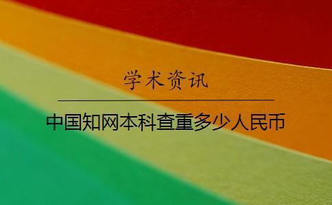 中國學術本科查重多少人民幣