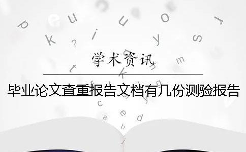 畢業論文查重報告文檔有幾份測驗報告