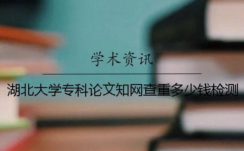 湖北大學專科論文知網(wǎng)查重多少錢檢測一次