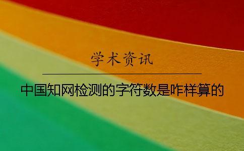 中國學術檢測的字符數是咋樣算的？
